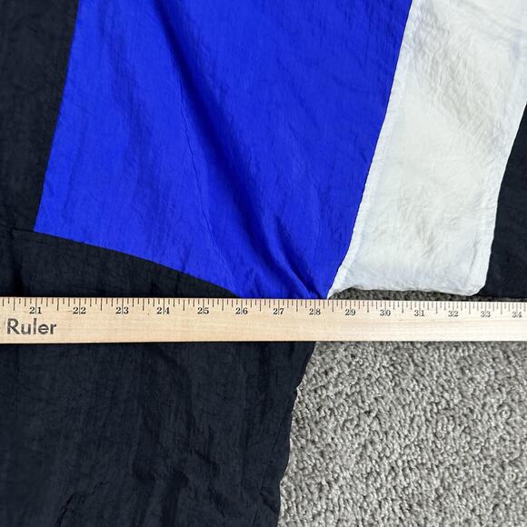 Vintage Adidas Jacket Mens XL Blue Black Anorak Quarter Zip Made Hong Kong 90s - Picture 13 of 16